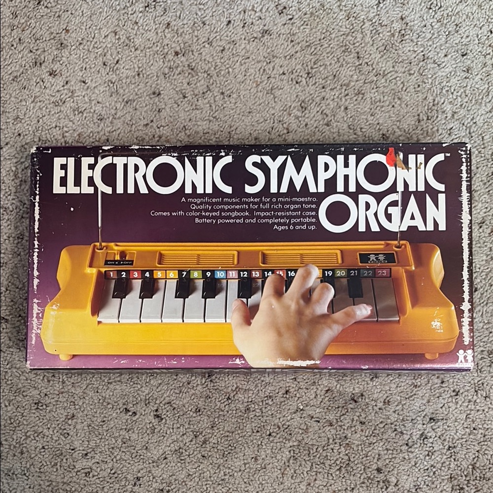 Rare Tony 1978 Electronic Symphonic Organ - Yellow